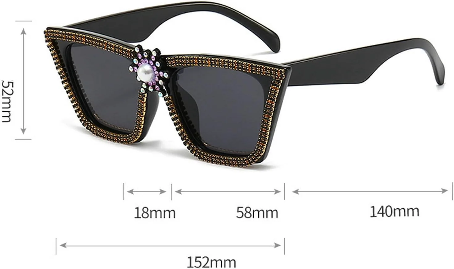 

Солнцезащитные очки «кошачий глаз» с бриллиантами, модные и роскошные, с крупными стразами, стильные солнцезащитные очки для женщин и мужчин mincl, Green