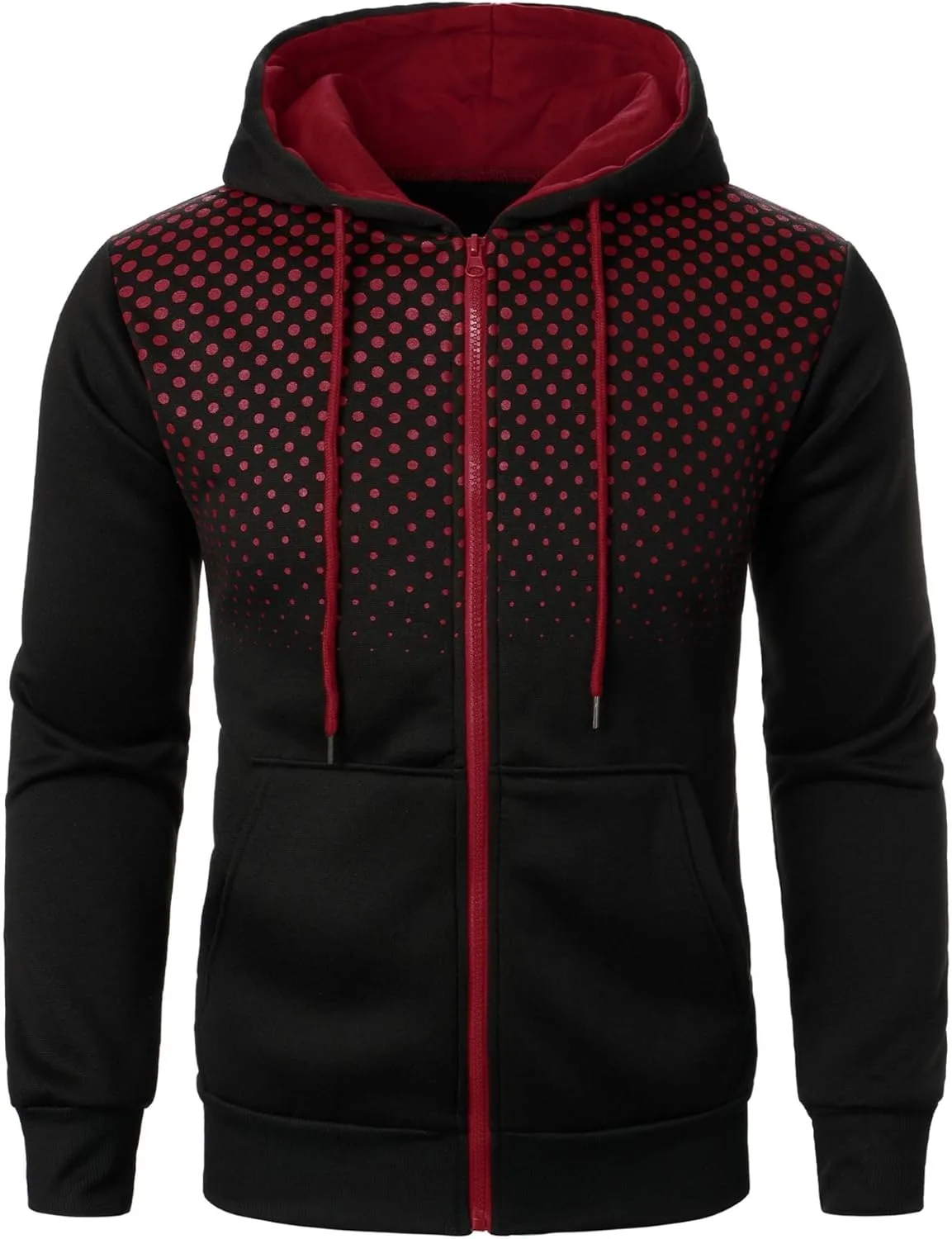 

Мужская худи на молнии с длинными рукавами