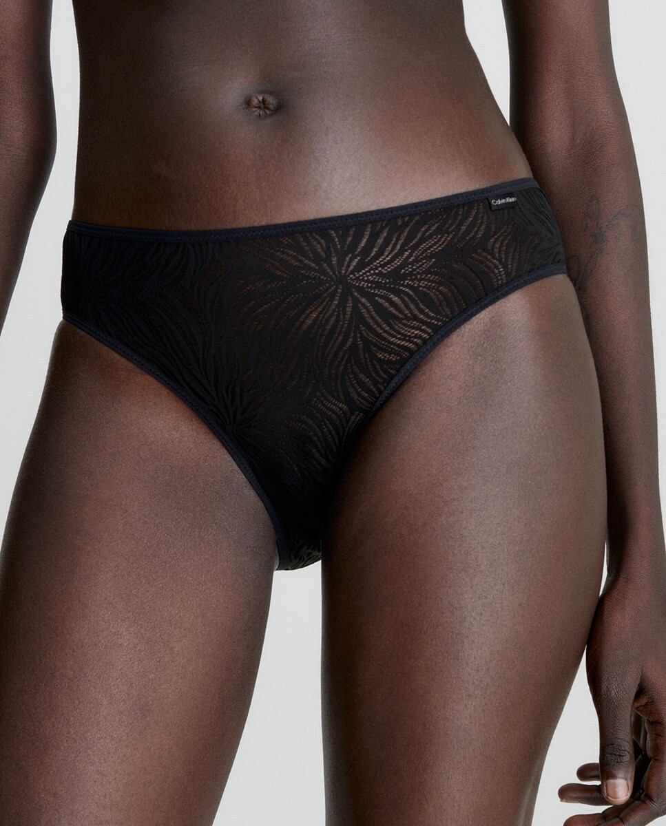 

Классические трусики - Sheer Marquisette Calvin Klein, черный