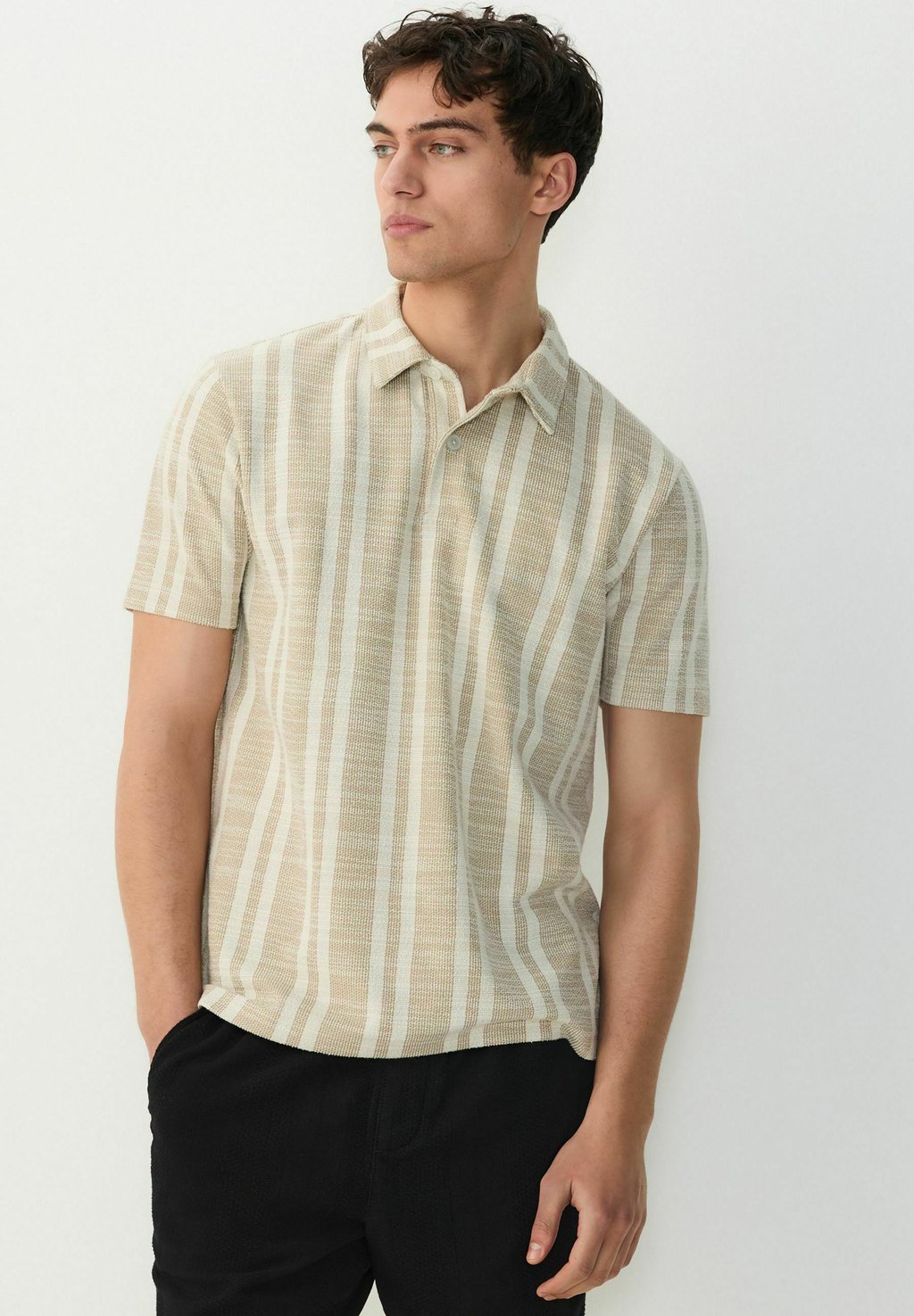 

Рубашка поло VERITCAL STRIPE - REGULAR FIT Next, коричневый