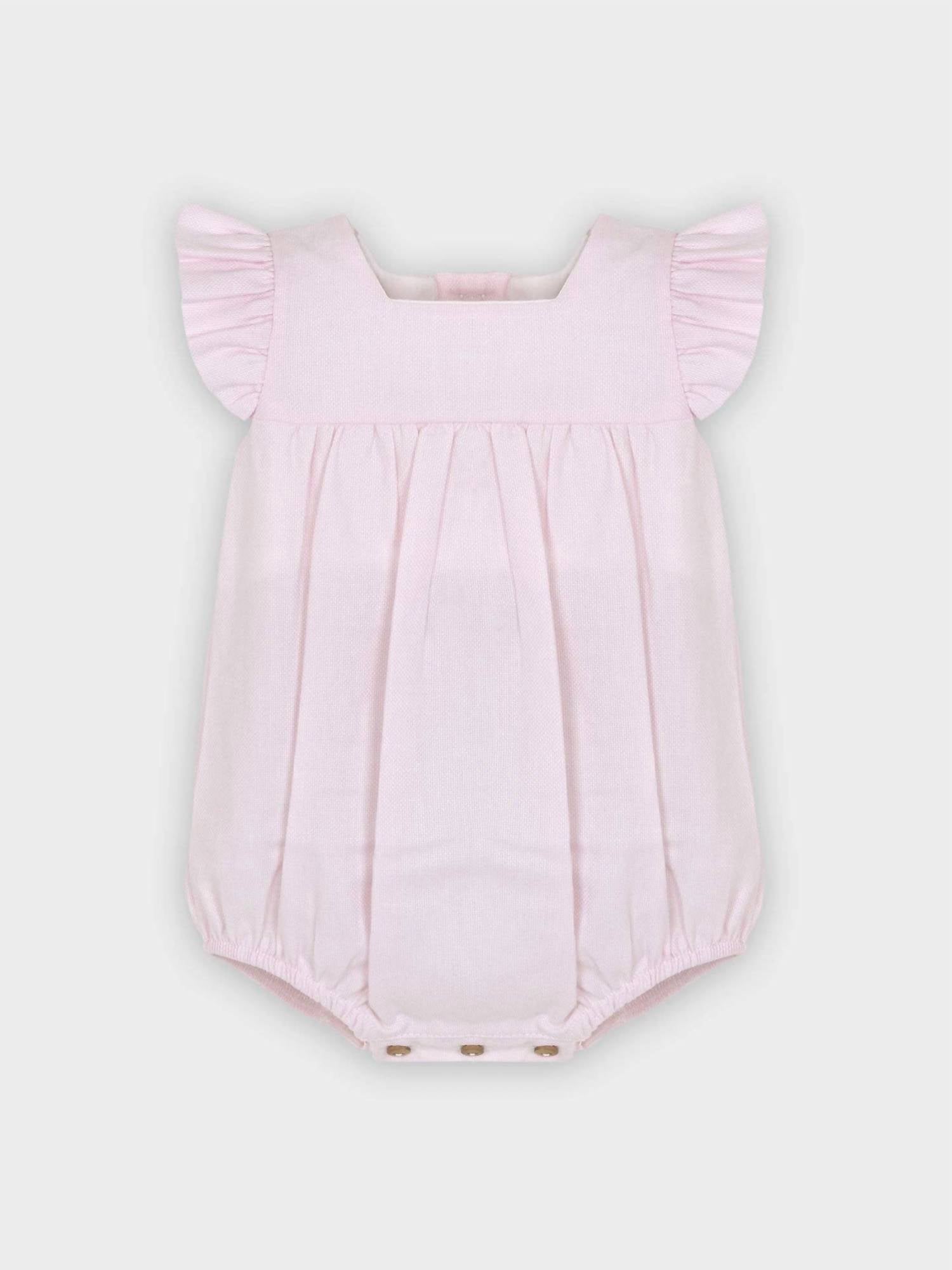 

Комбинезон для девочек из хлопка пике в цвете Blush Minhon, красный