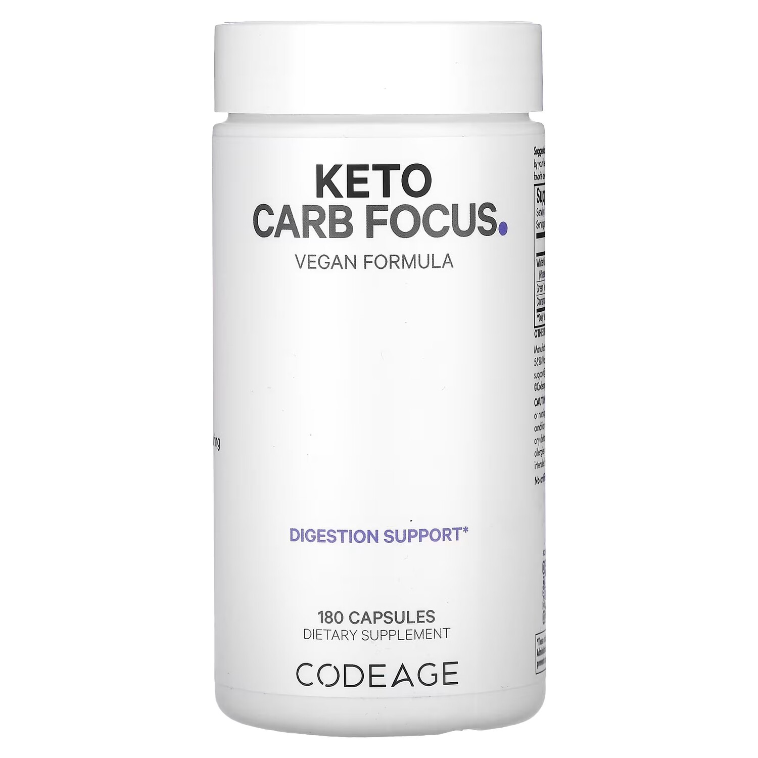 

Добавка Codeage Keto Carb Focus для пищеварения, 180 капсул