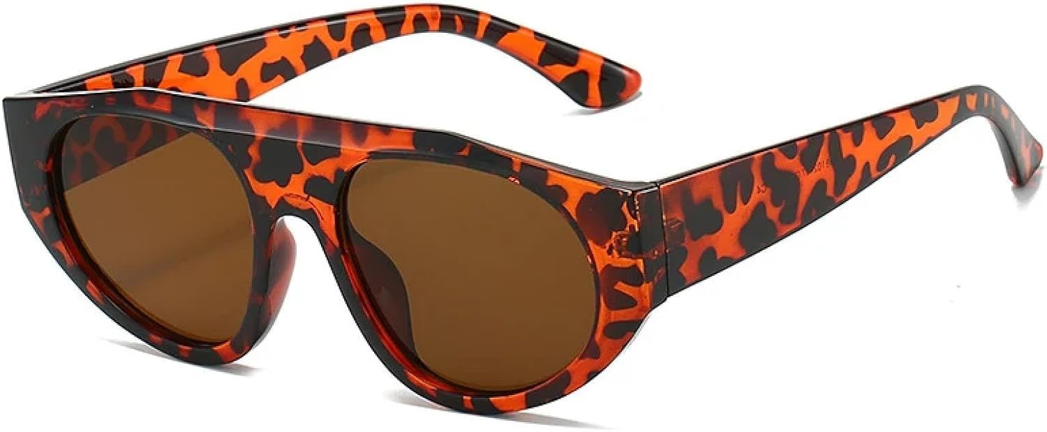 

Солнцезащитные очки с защитой от УФ-излучения UV400 для женщин и мужчин | Градиентные двухцветные очки в стиле панк | для занятий спортом на открытом воздухе DSVIGF, Leopard Tea