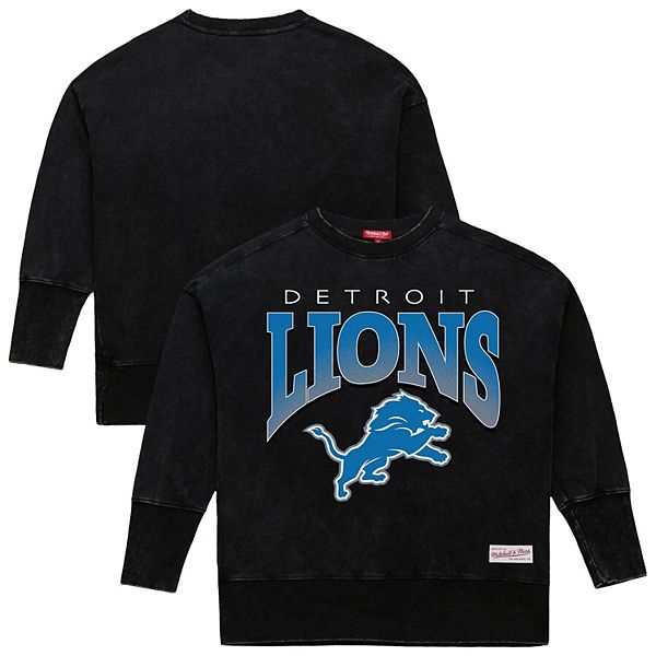 

Женский черный свитшот detroit lions delineate mineral wash Mitchell & Ness