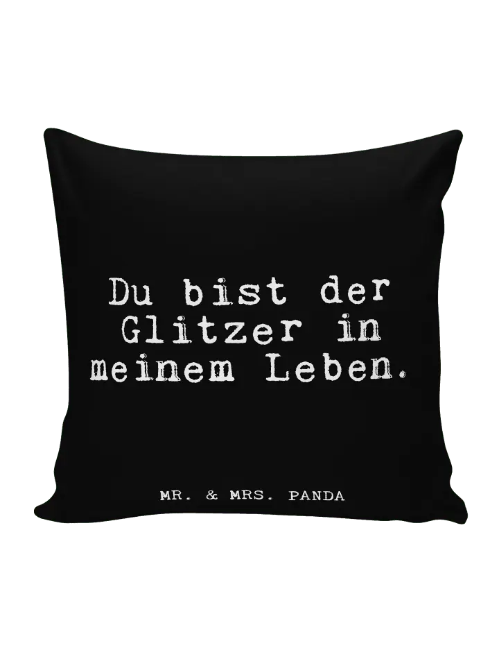 

Подушка Mr & Mrs Panda 40x40 Du bist der Glitzer, черный