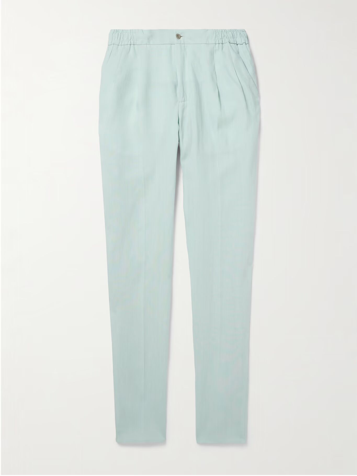 

Прямые льняные брюки на завязках RUBINACCI, синий