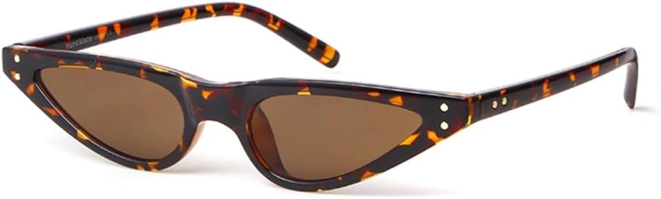 

Маленькие треугольные солнцезащитные очки в стиле ретро «кошачий глаз» для женщин, черная с красной оправой, защита от УФ-излучения 400, узкие, модель m760 Generic, M-764