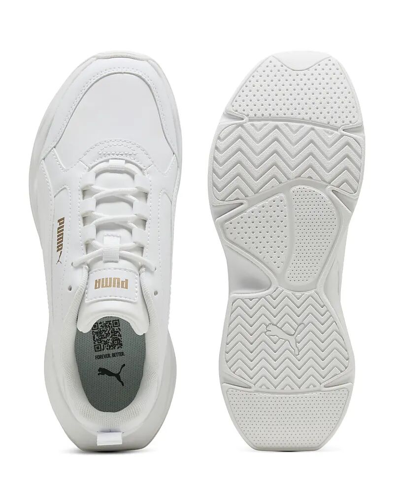 Кроссовки Puma Cassia 2.0 в цвете puma white-puma white-puma gol — фото 2