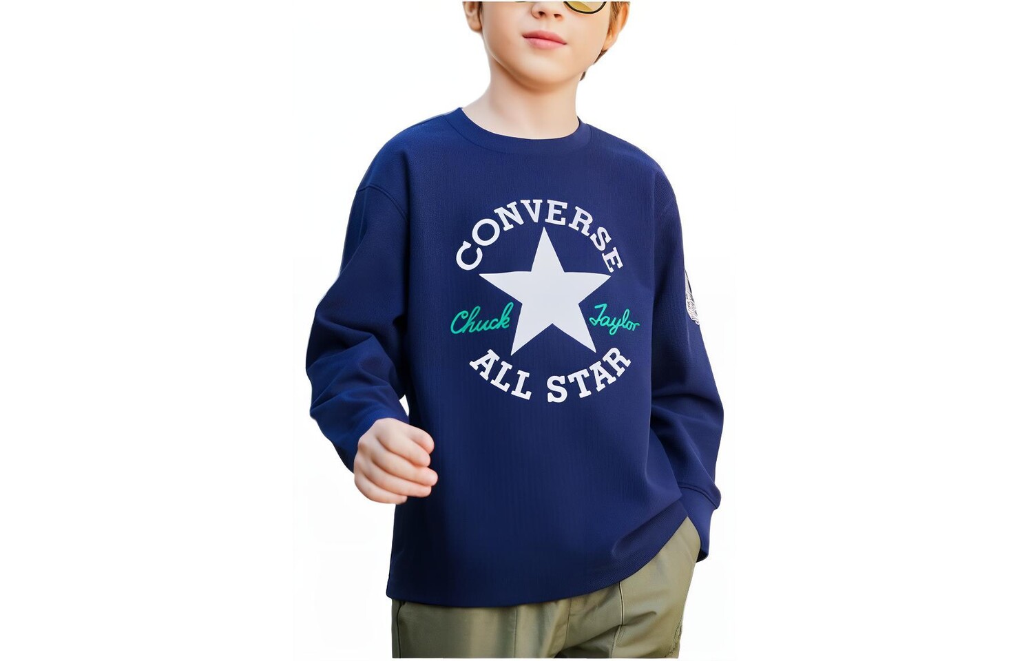 

Детская футболка Converse, цвет Deep mint