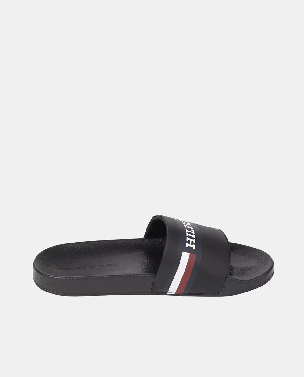 

Мужские шлепанцы с логотипом Tommy Hilfiger, черный