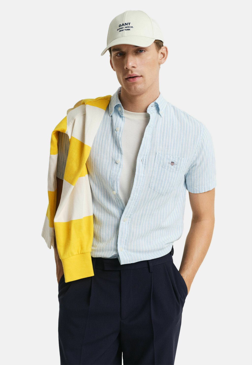 

Рубашка STRIPED SHORT SLEEVE GANT, синий