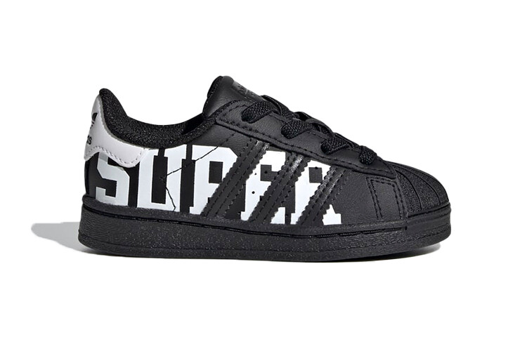 Кроссовки Adidas Originals Superstar Series Toddler Shoes Baby с принтом, черный — фото 2