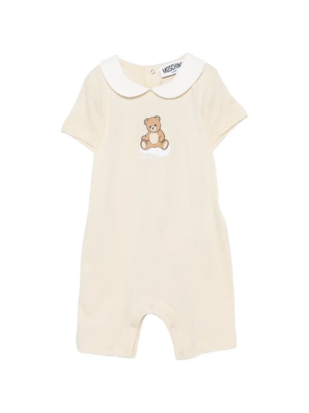 Комбинезон с принтом с изображением медведя Moschino Kids, бежевый
