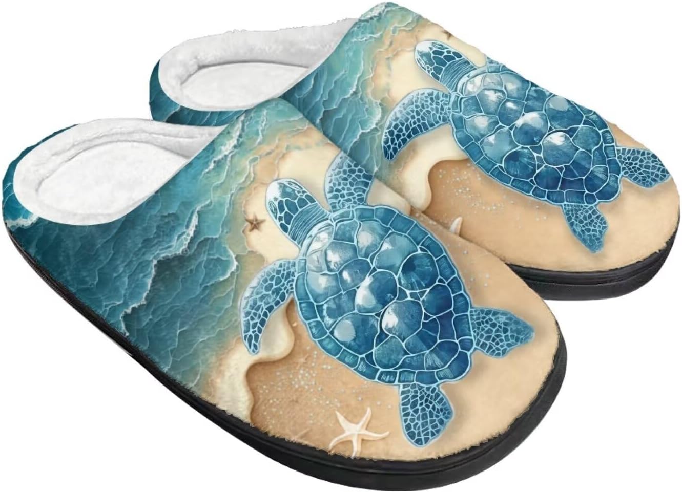 

Тапочки Tomeusey для женщин - домашние и хлопковые тапочки с противоскользящей подошвой, подарок для женщин и мужчин, Turtle