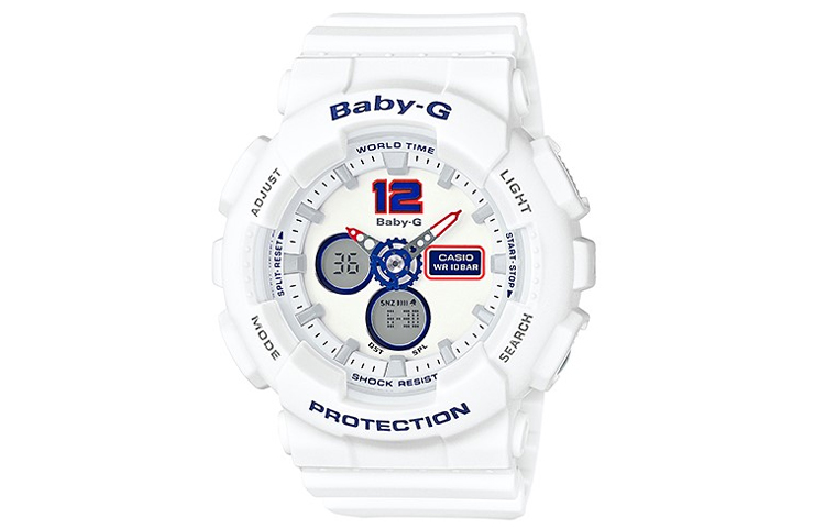 

Женские часы BABY-G 46.3 мм белые BA-120TR-7B CASIO