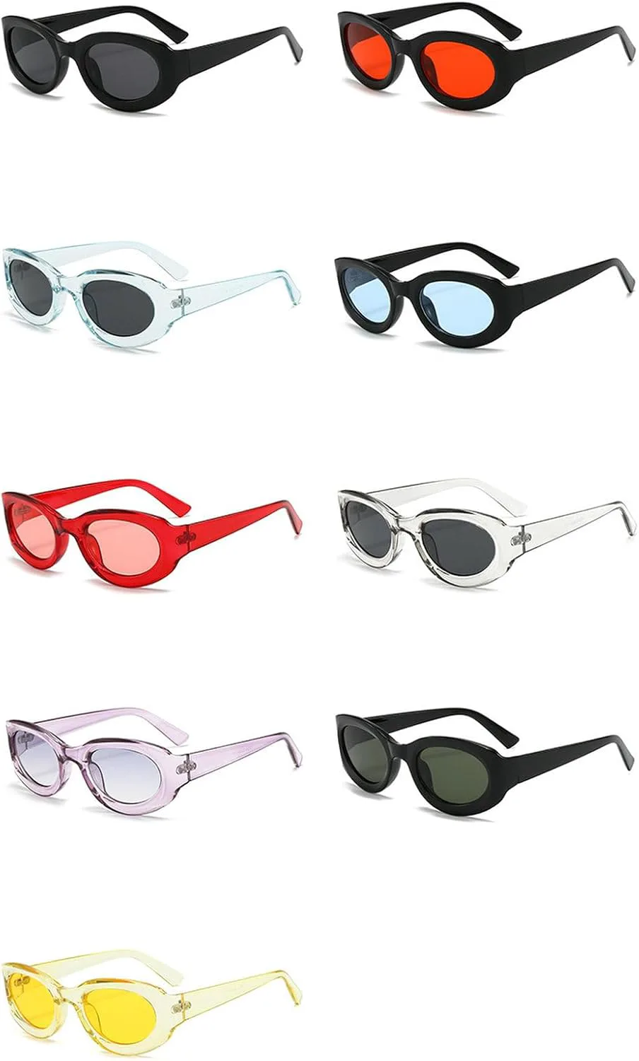 

Модные овальные солнцезащитные очки большого размера для женщин, ретро-очки, стильные мужские овальные солнцезащитные очки в стиле 90-х mincl, Clear Gray