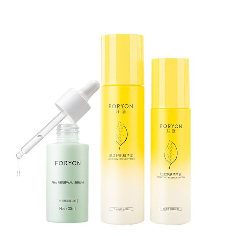 

Набор для ухода за кожей, склонной к акне, лосьон стабилизирующий освежающий увлажняющий контроль жира вода 100мл + молочко 50мл FORYON