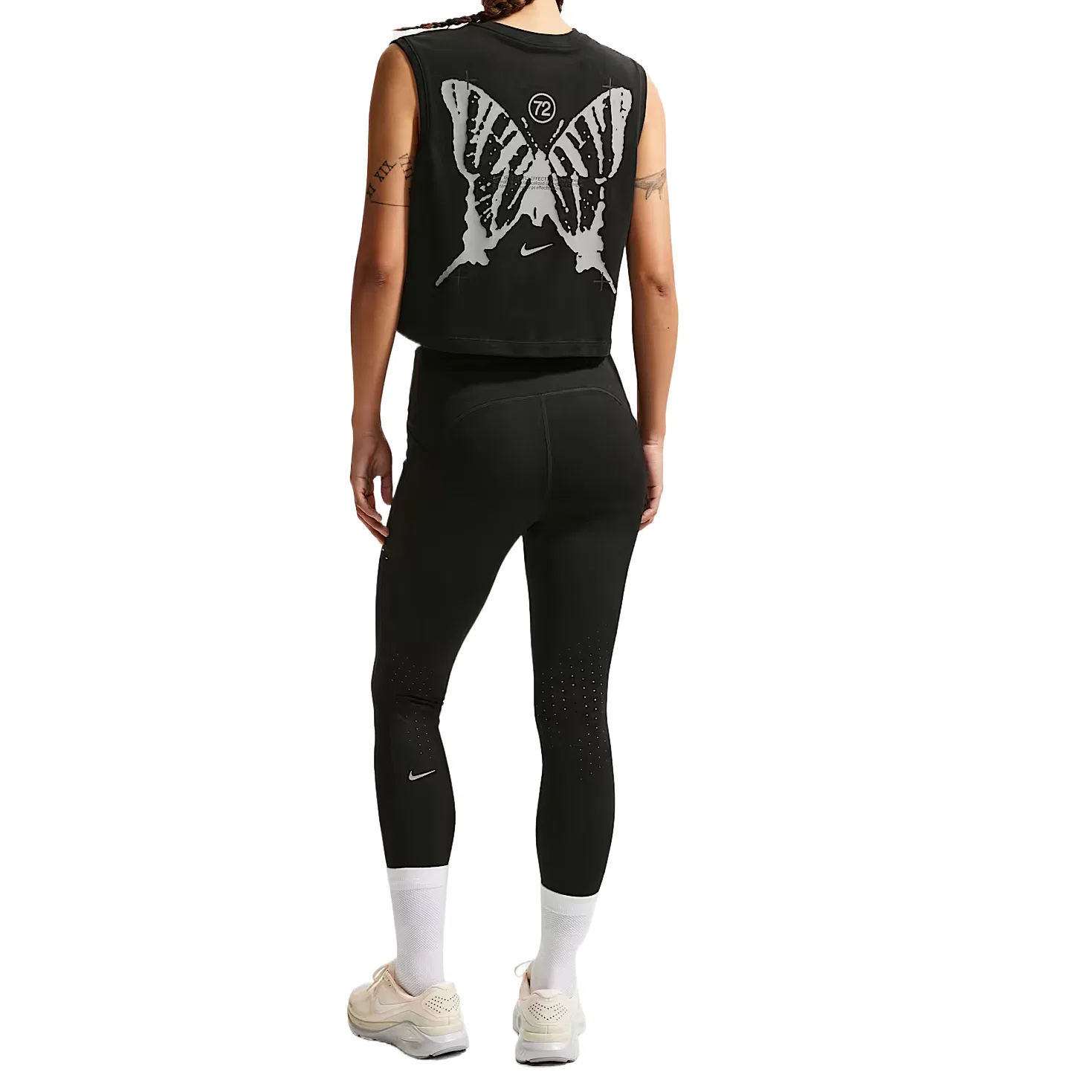 Женский топ для бега Dri Fit Nike, Black — фото 3
