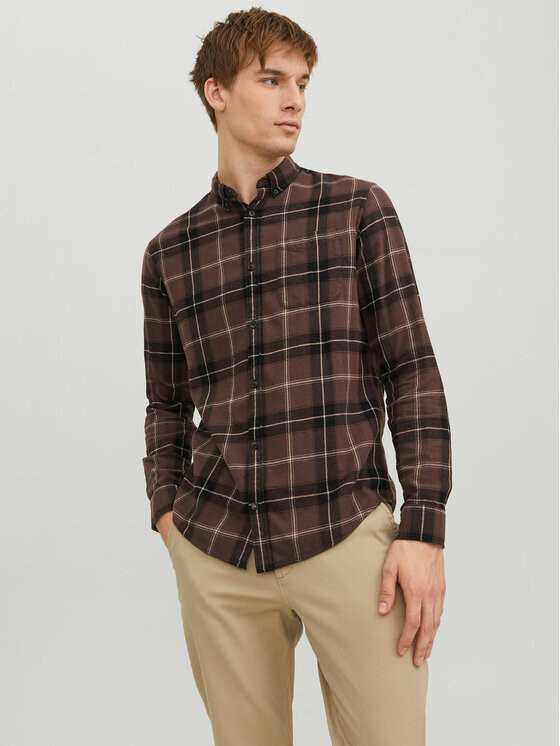 

Рубашка узкого кроя Jack&Jones, коричневый