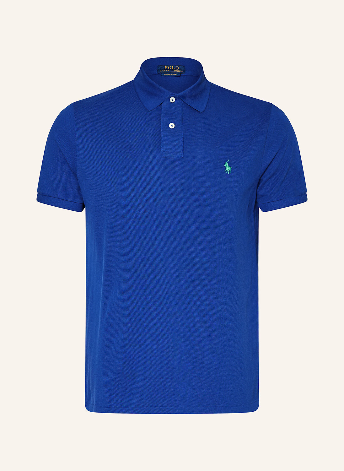 

Рубашка поло узкого кроя из пике на заказ POLO RALPH LAUREN, темно-синий