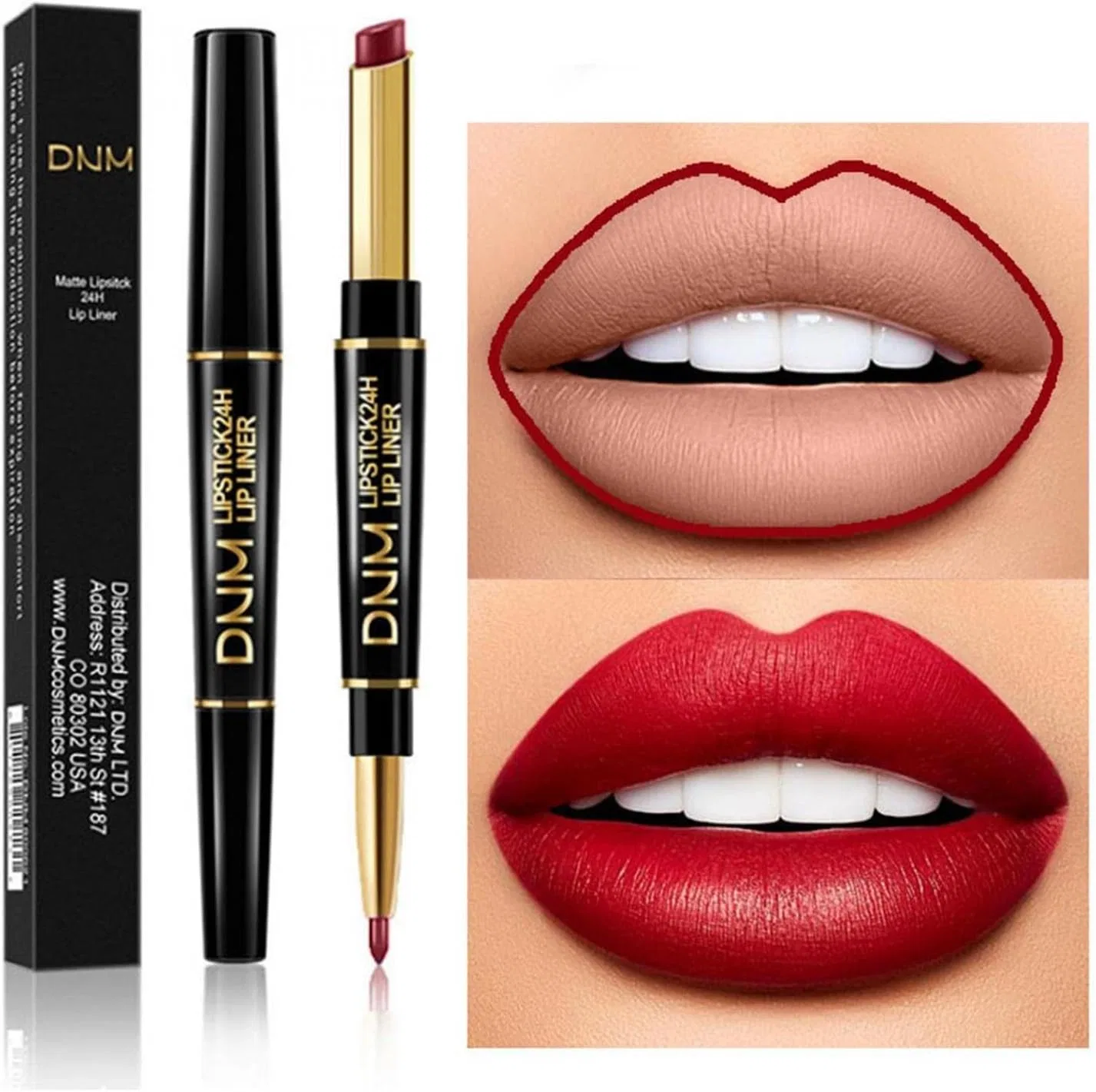 Тональный бальзам для губ Foreted Double Head Lip Liner Red