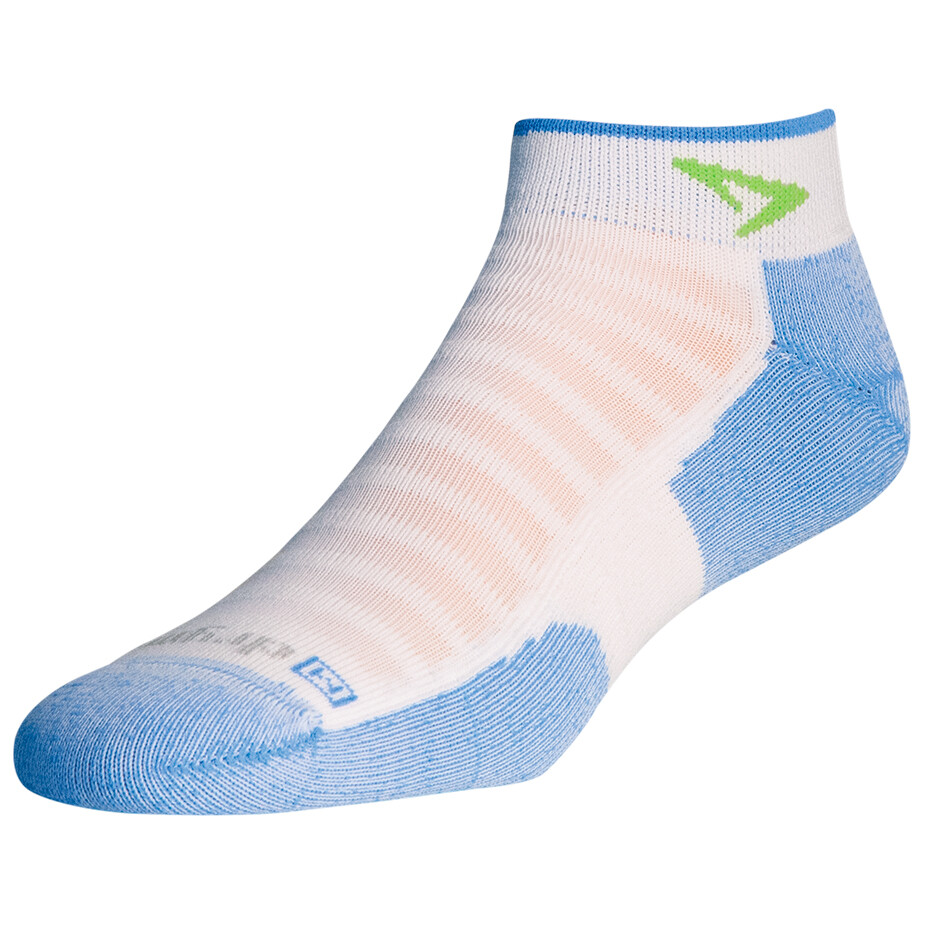 

Носки для бега Drymax Running Lite-Mesh Mini Crew, цвет White/Sky Blue/Lime