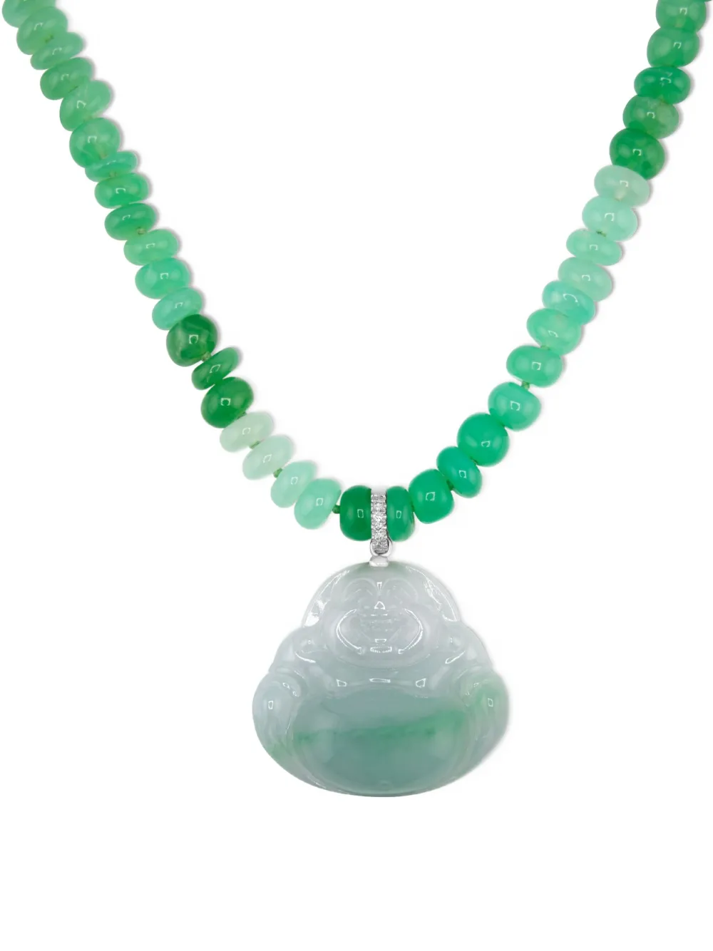 

Колье из белого золота с камнями Jia Jia, зеленый