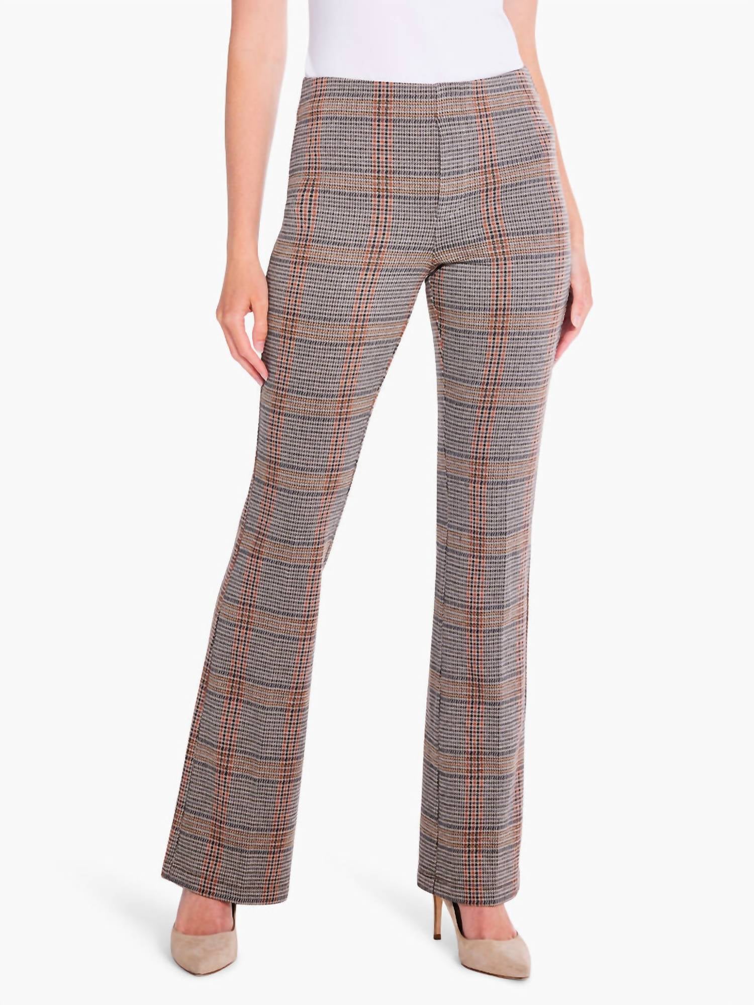 

Брюки Bootcut в клетку Sketched в нейтральном многоцветном цвете Nic + Zoe, цвет neutral multi