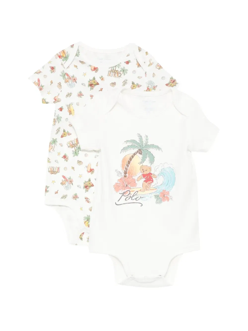 Комплект из двух боди The North Shore Polo Ralph Lauren Kids, бежевый