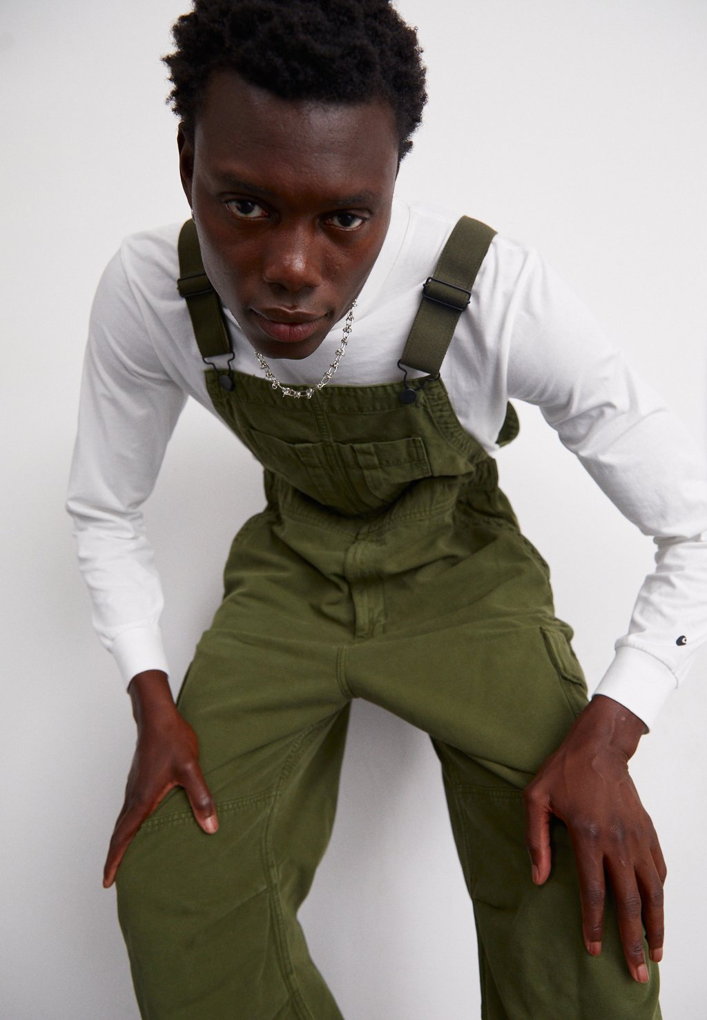 

Брюки карго BIB OVERALL Carhartt WIP, оливковый