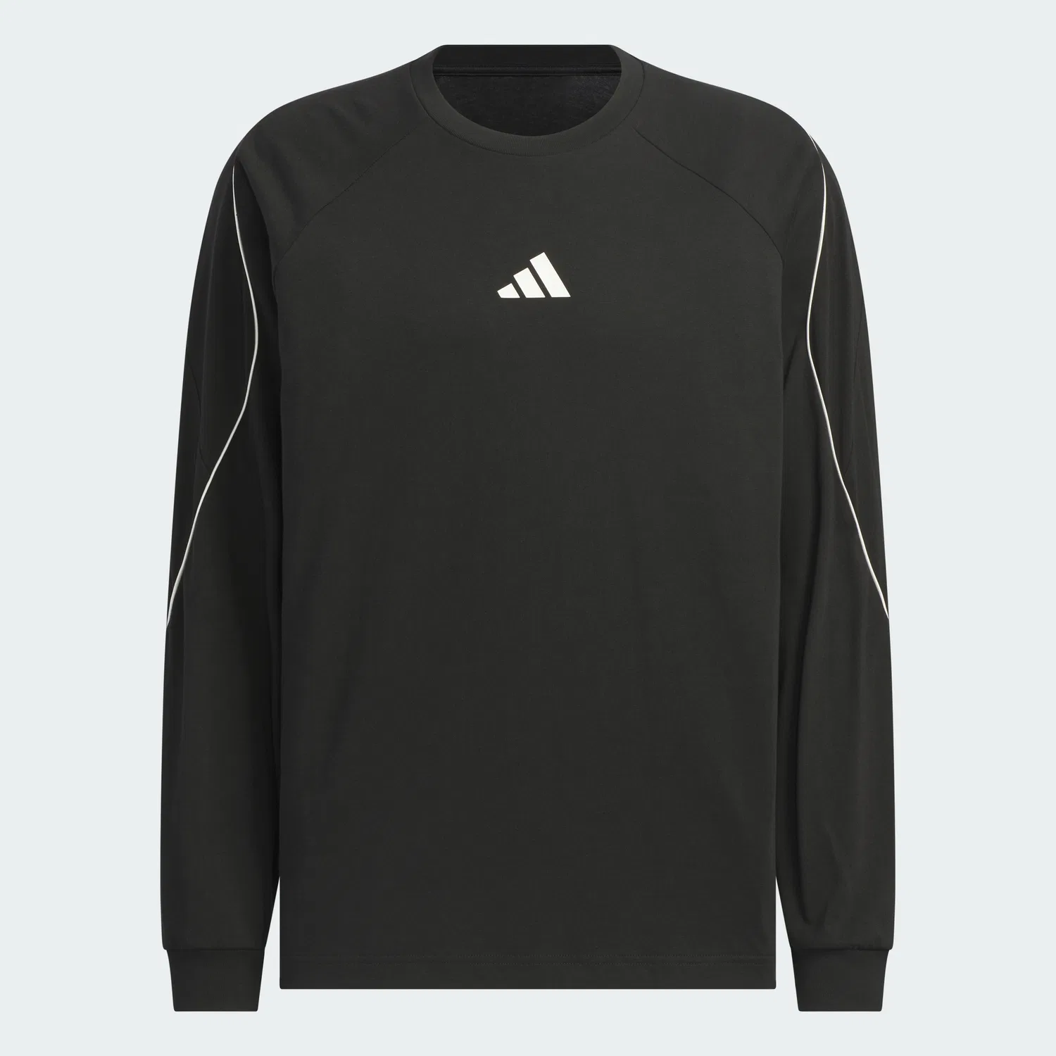 Мужская свободная футболка с длинным рукавом Stadium чёрного цвета от Adidas — фото 4