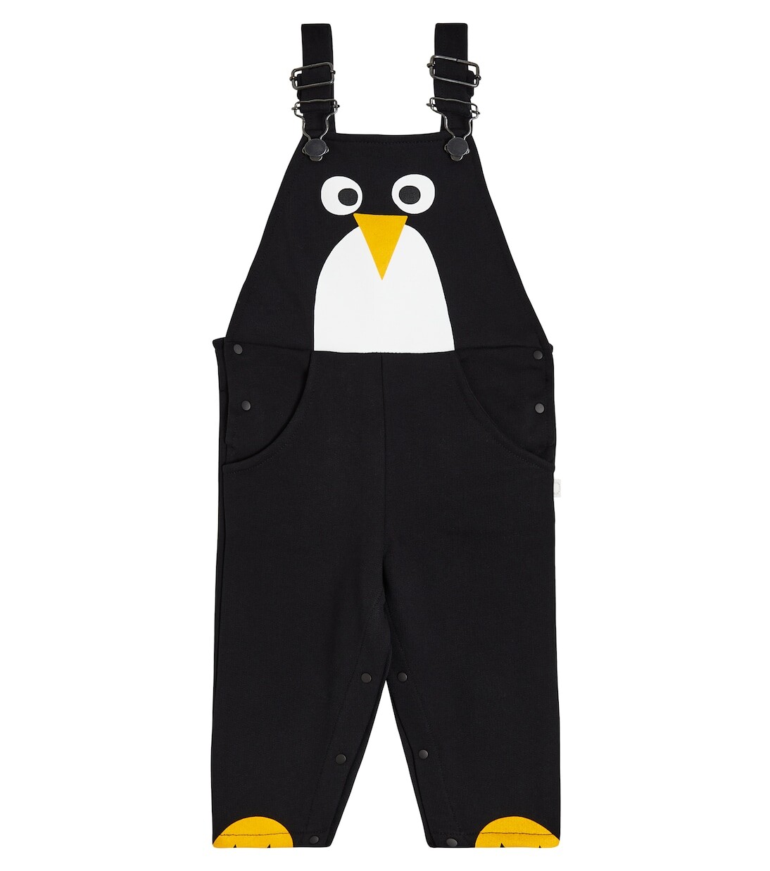 

Хлопковый комбинезон с изображением пингвина Stella Mccartney Kids, черный