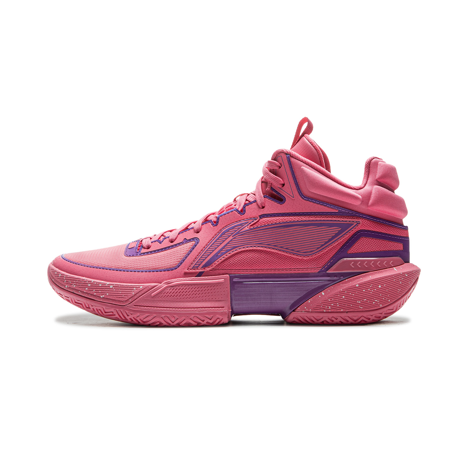 

Лёгкие баскетбольные кроссовки LiNing Lightweight 2MID с амортизацией, противоскользящие и износостойкие, мужские, розово-фиолетовые