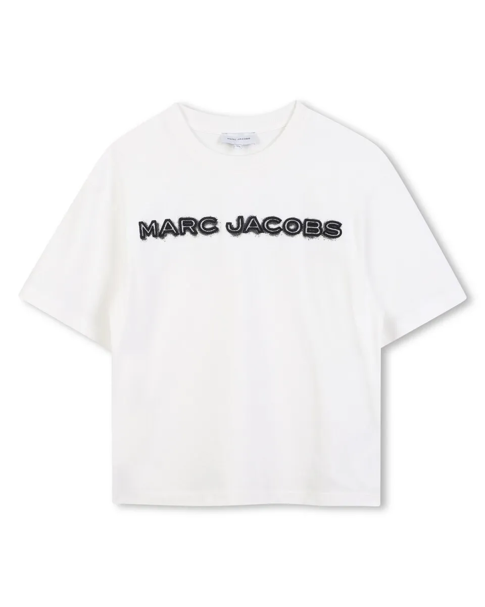 

Детская футболка кремового цвета из хлопка Marc Jacobs