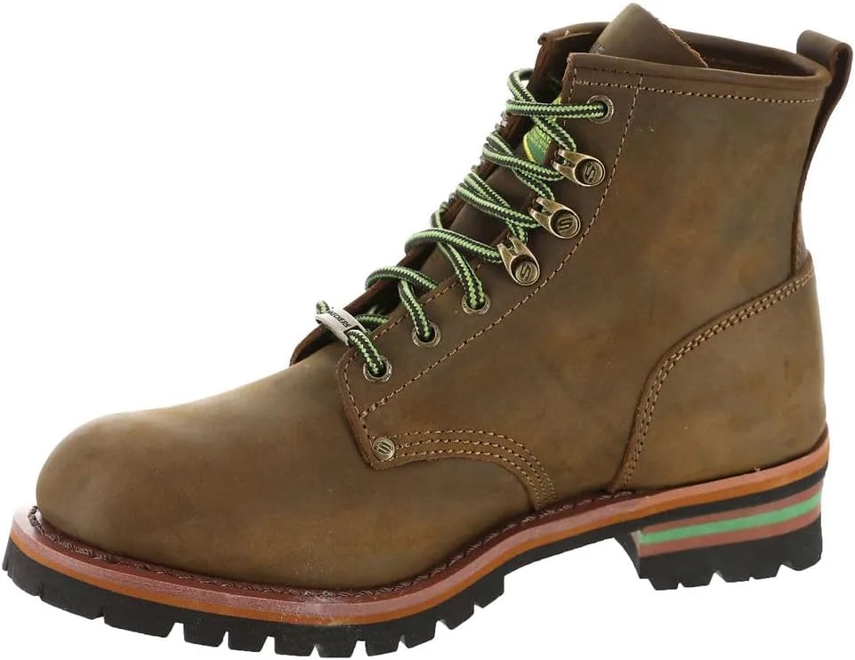 Мужские рабочие ботинки Skechers John Deere: Cascades из кожи на шнуровке, темно-коричневый — фото 4