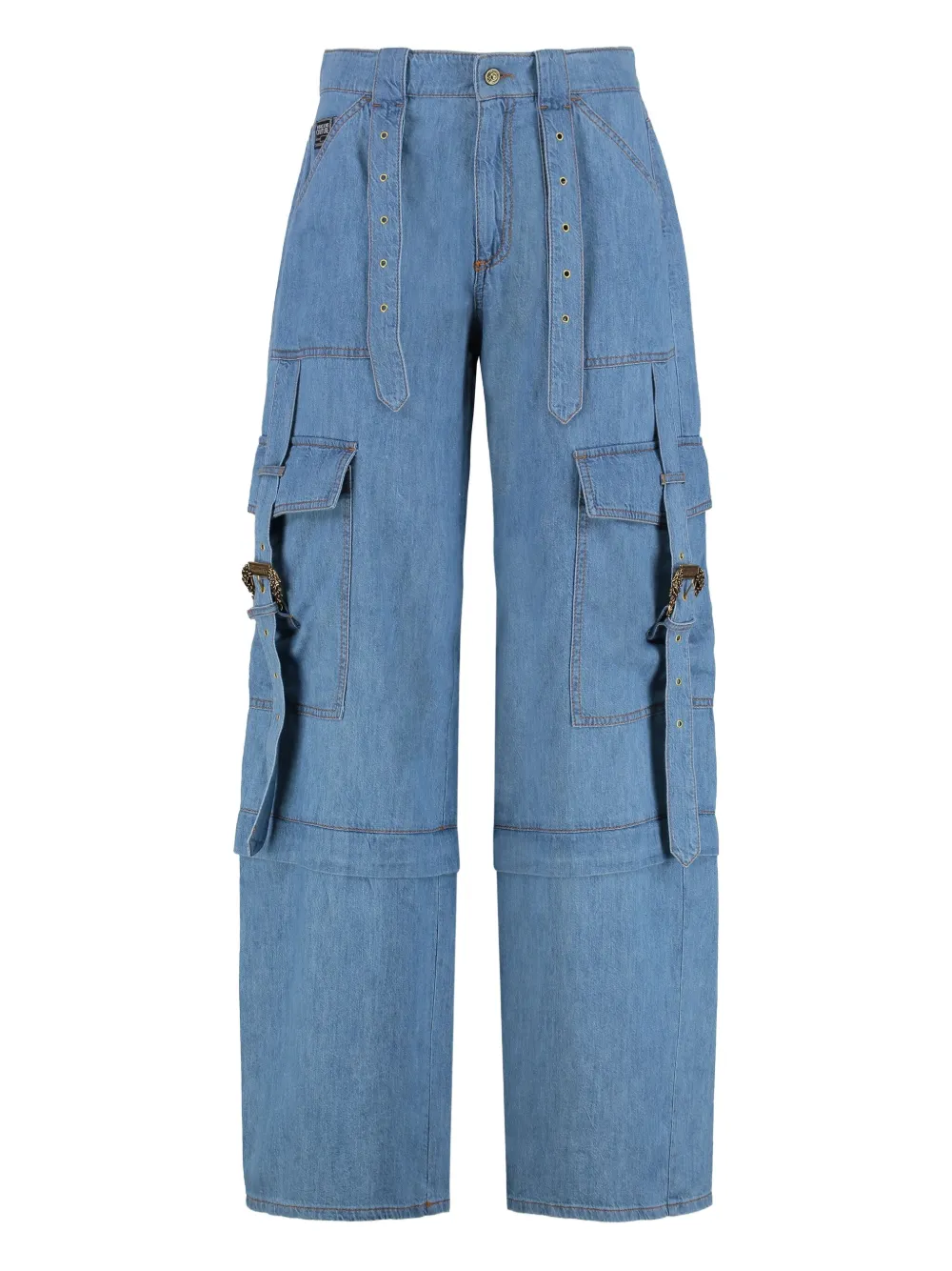 

Джинсы карго с пряжками Versace Jeans Couture, синий