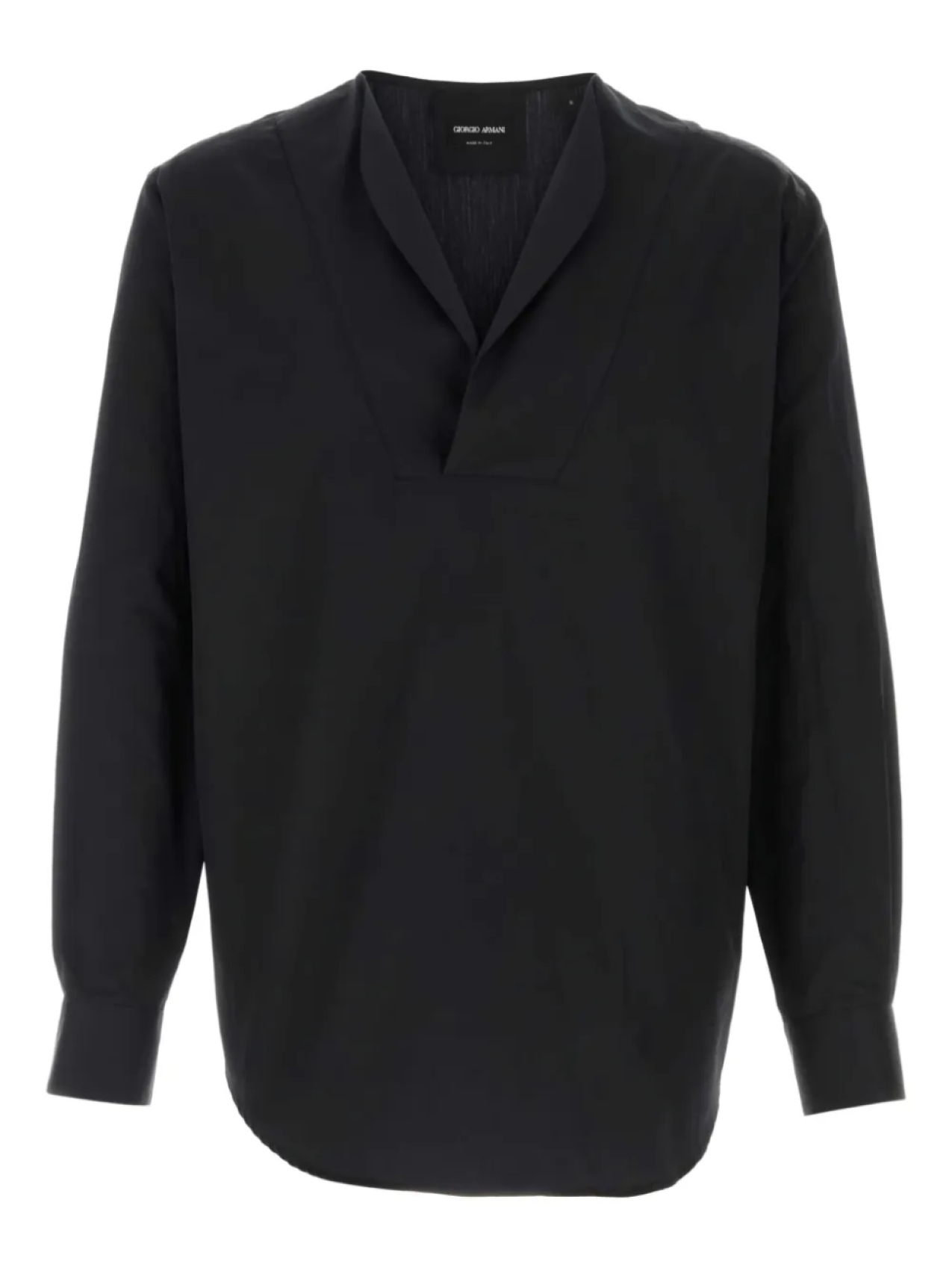 

Поплиновая рубашка Giorgio Armani, черный