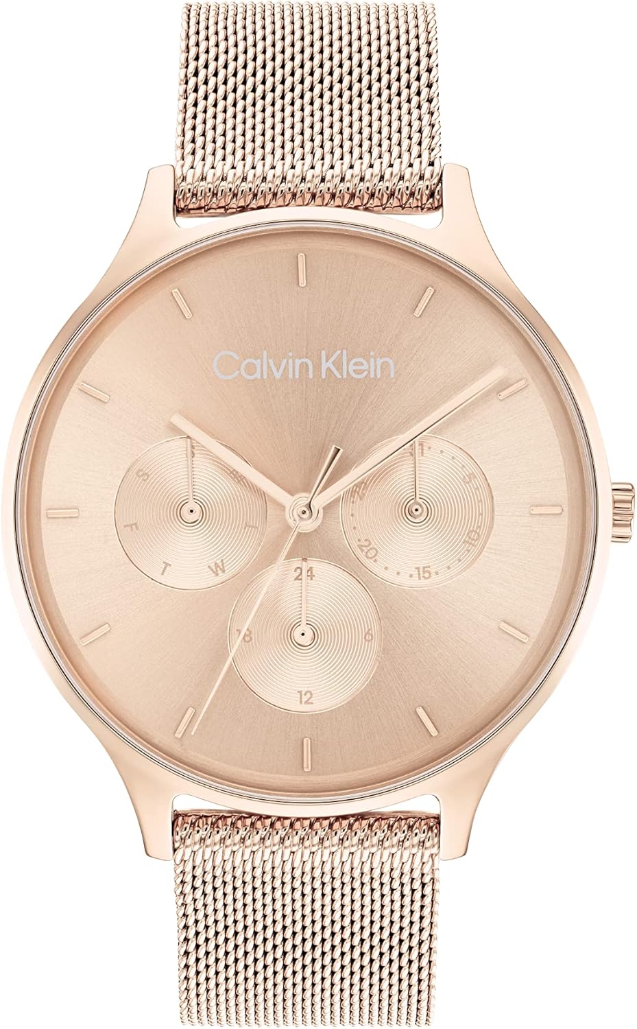 

Женские кварцевые многофункциональные часы Calvin Klein Timeless - подарок для нее, Rose Gold
