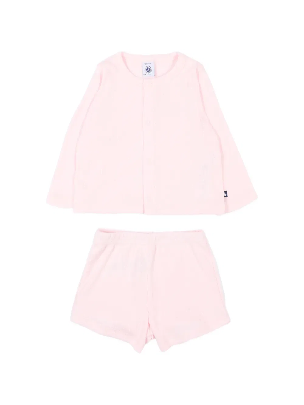 Комплект из футболки и шорт (три штуки) Petit Bateau, розовый — фото 2