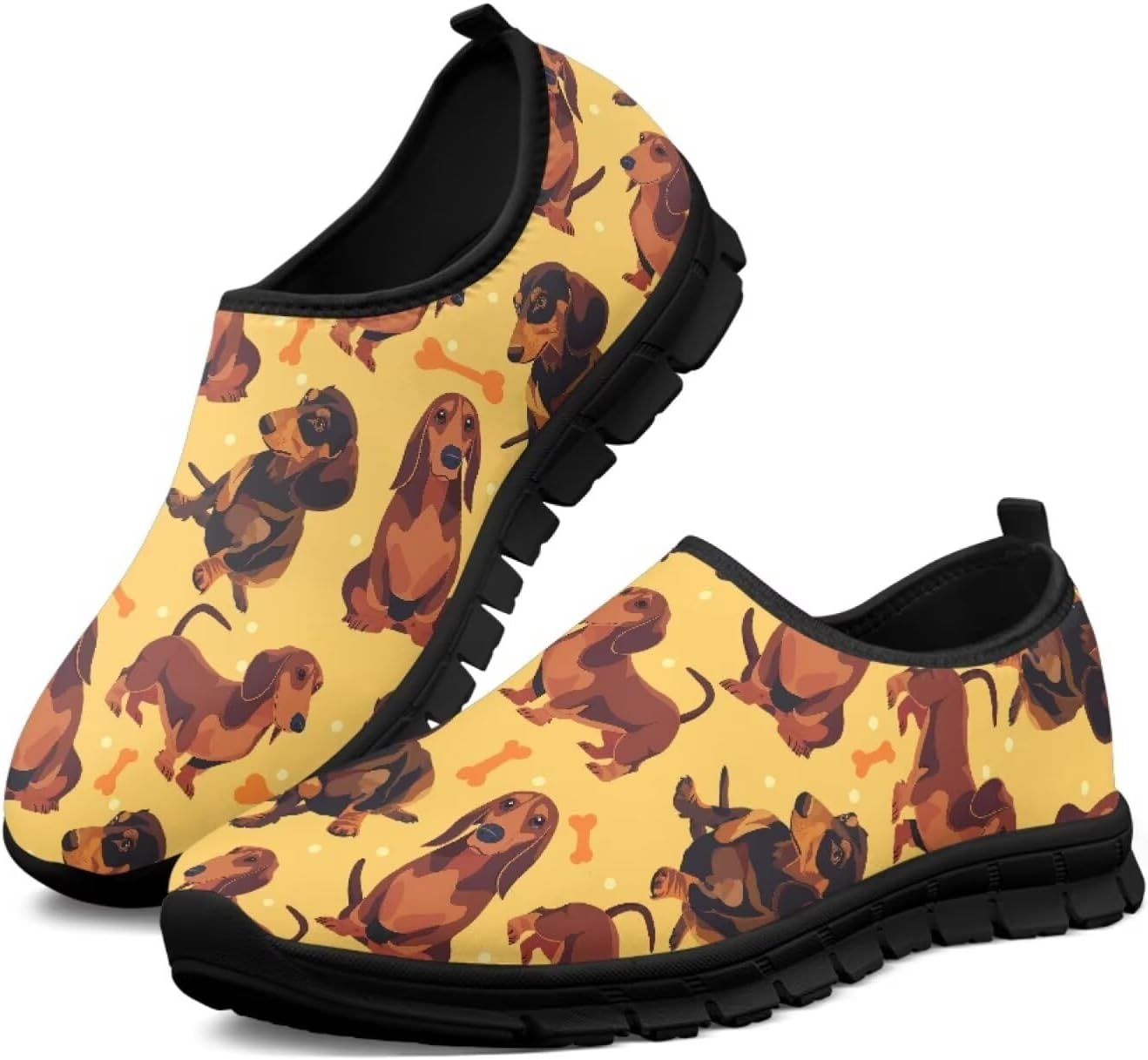 

Мужские слипоны Twousenru, удобные повседневные лоферы, широкие, с нескользящей подошвой, обувь для работы, домашние тапочки, легкие кроссовки для улицы, Sitting Dachshund