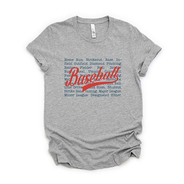 

Футболка с принтом Baseball words stacked Simply Sage Market, Heather Grey, Серый, Футболка с принтом Baseball words stacked Simply Sage Market, Heather Grey