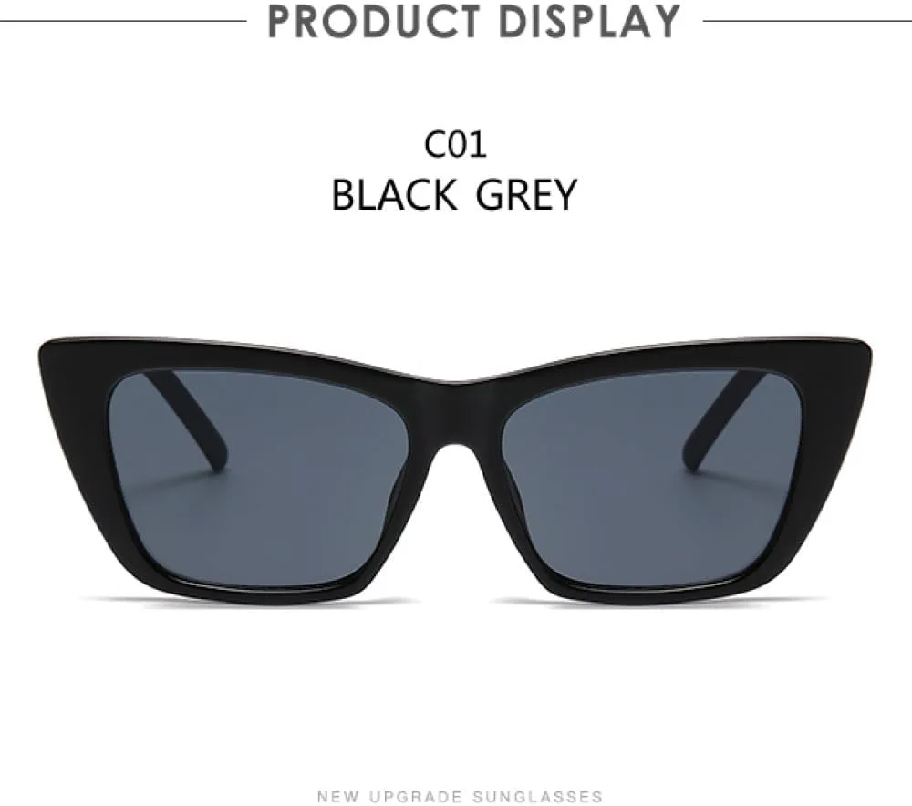 

Модные солнцезащитные очки «кошачий глаз» для женщин, минималистичные, желейного цвета, защита от УФ-излучения UV400, сине-серые, один размер TYUVIVO, Blue Grey