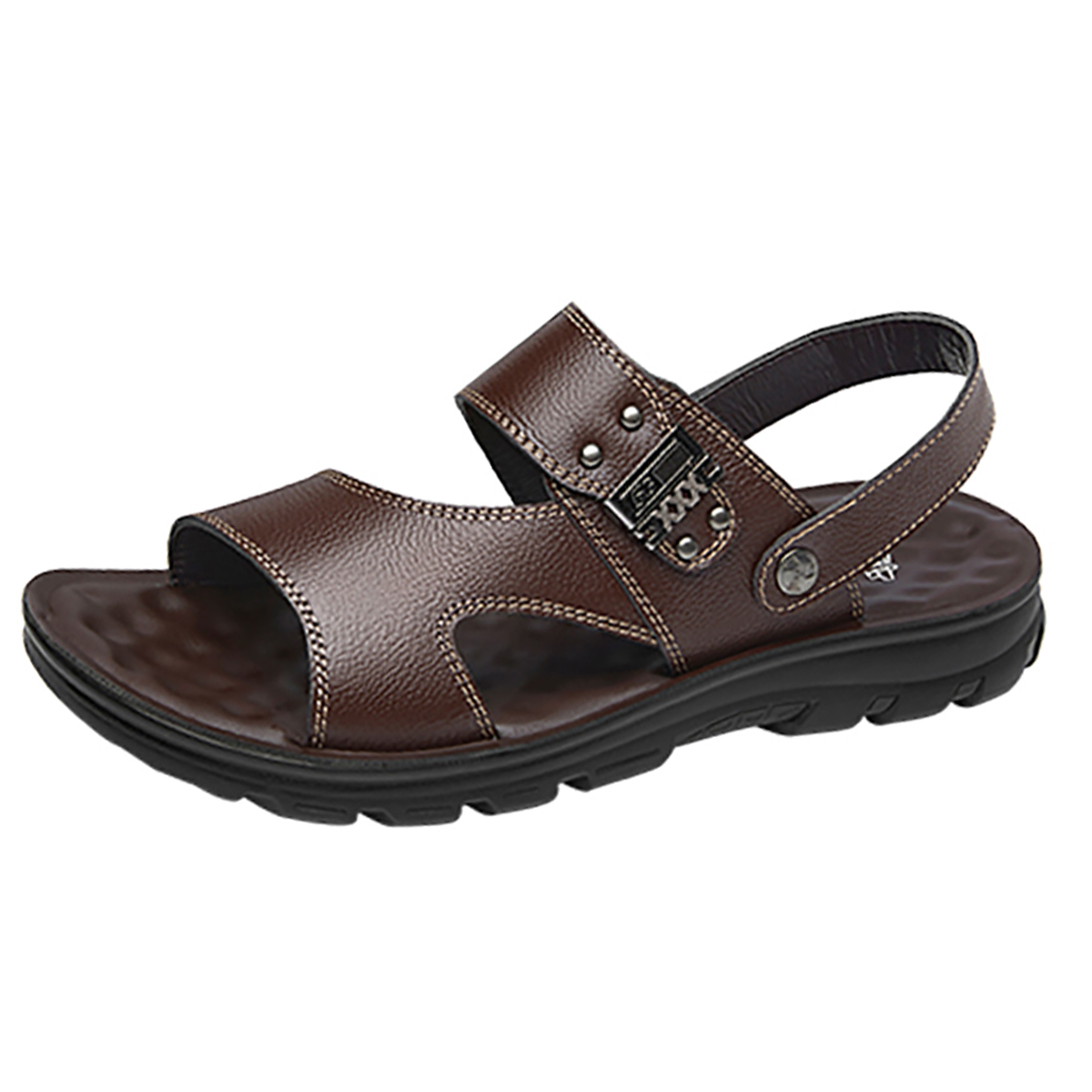 

MEXICAN Пляжные сандалии мужские черно-коричневые коричневые, цвет Brown