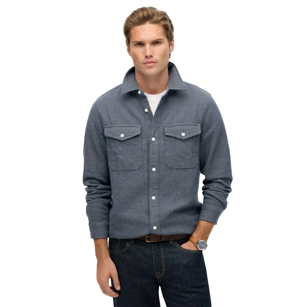 

Рубашка с длинным рукавом Superdry Merchant Heavy Flannel, синий