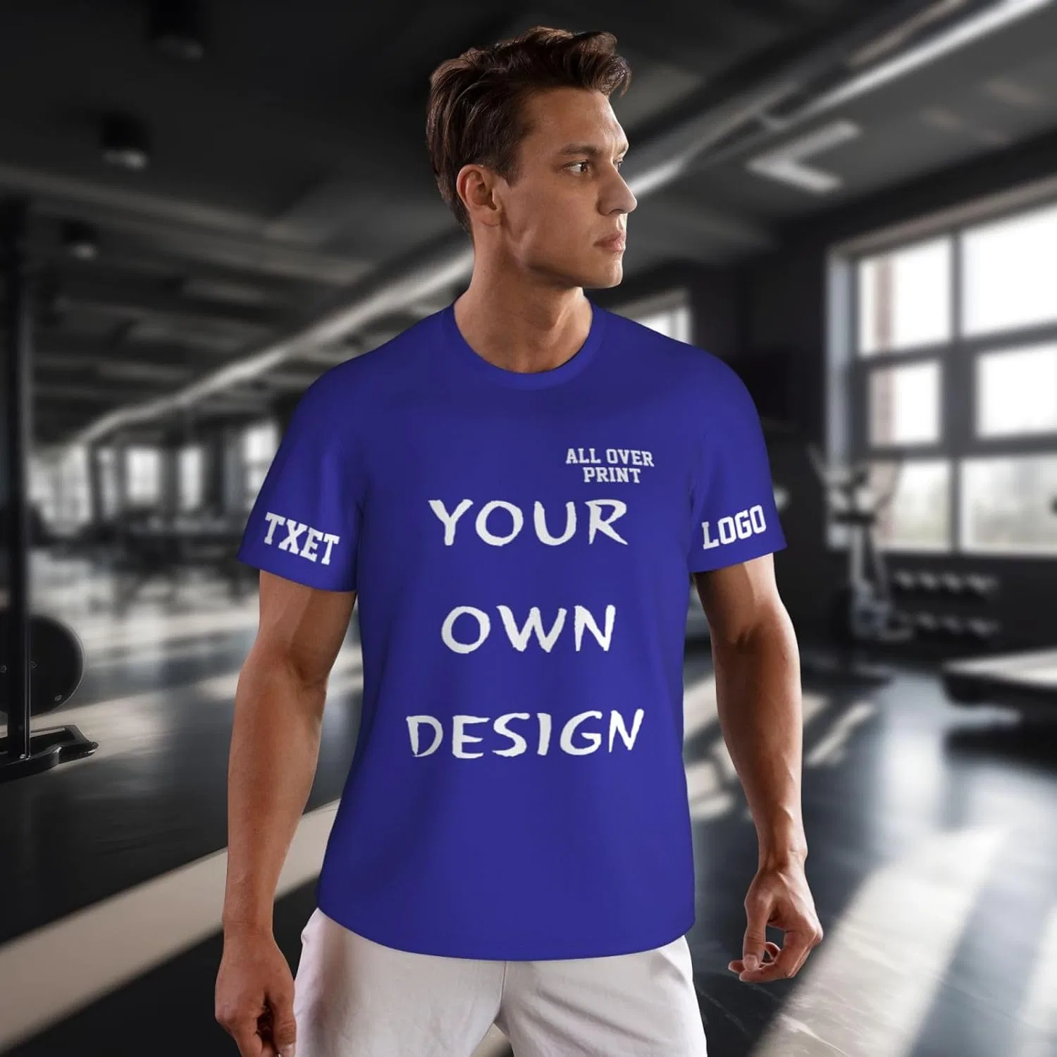 Футболка с принтом, Polyester, Blue — фото 3