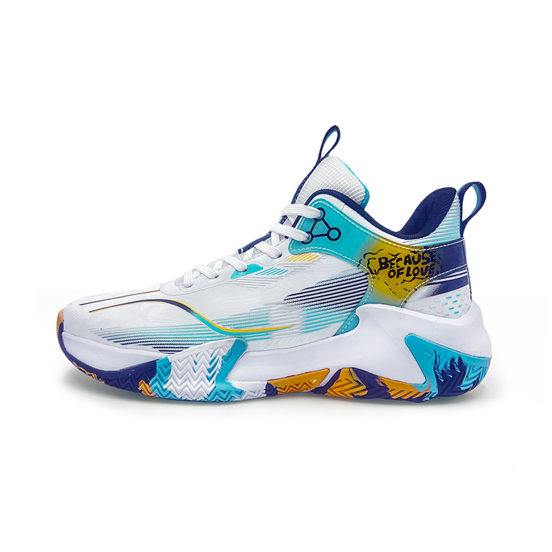 

Баскетбольные кроссовки с амортизацией и противоскользящим покрытием, низкие, мужские KYMOOU, White