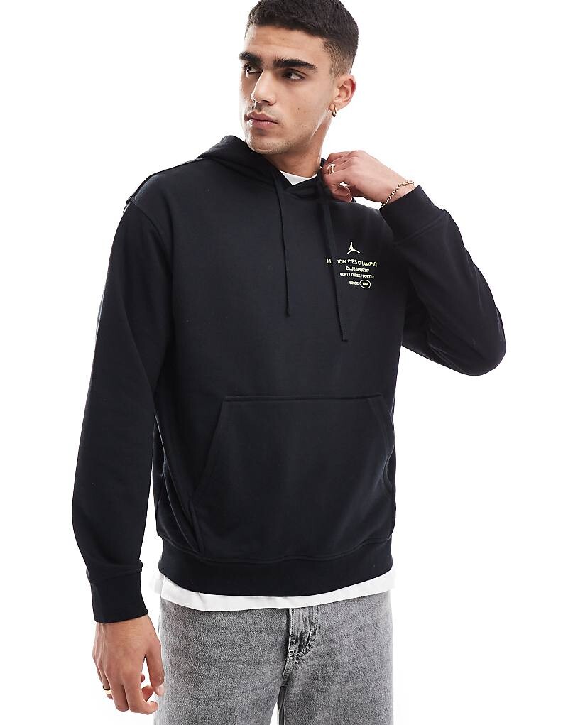 

Черная худи с графическим принтом Jordan Dri-FIT Sport