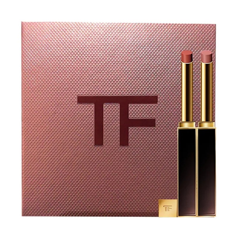 TOM FORD Набор ультратонких матовых помад TF Brand New, 0,9 г*2, подарок на день рождения, Ultra Fine Tube 152+Ultra Fine Tube 151-Pink Box