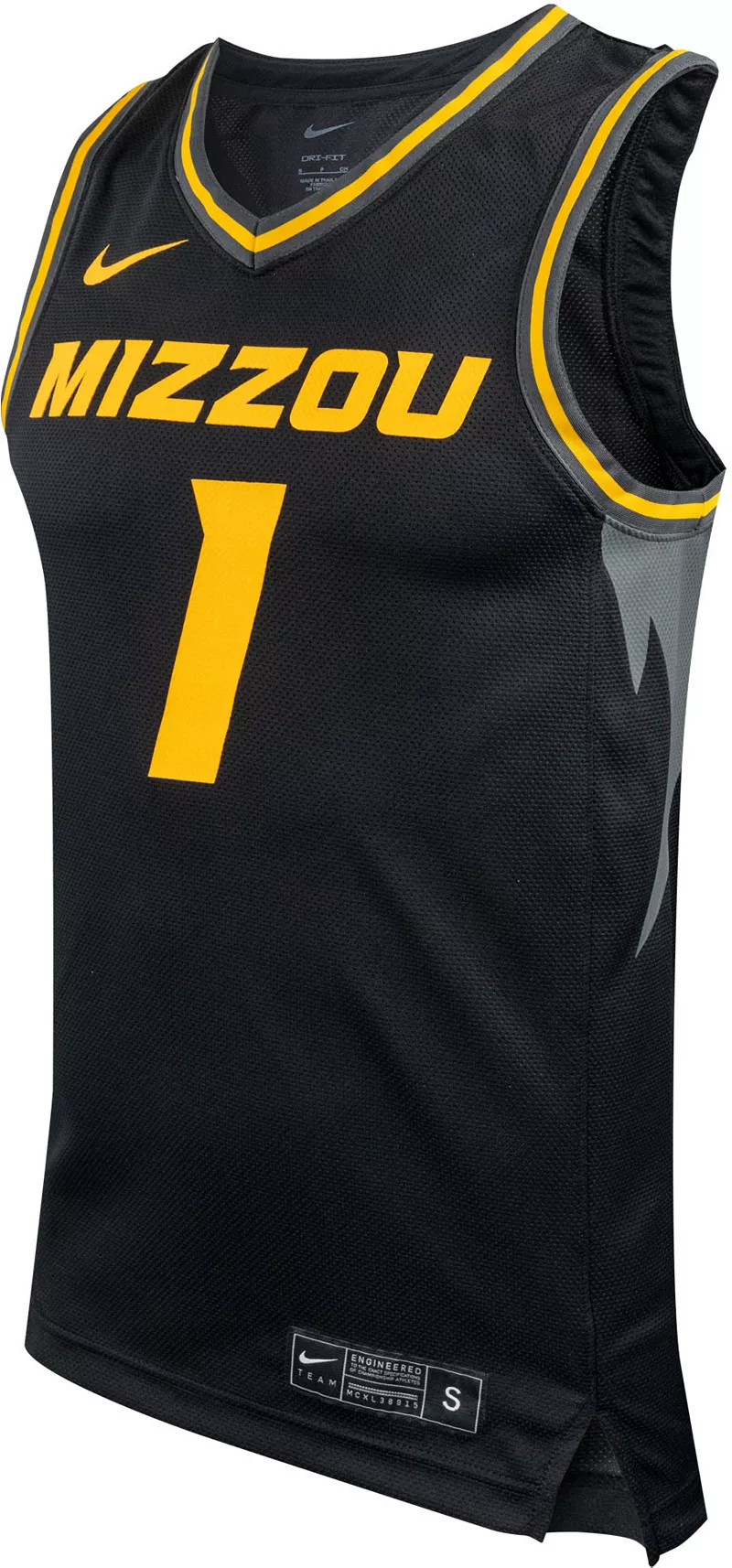 

Черная мужская баскетбольная майка Nike Missouri Tigers #1