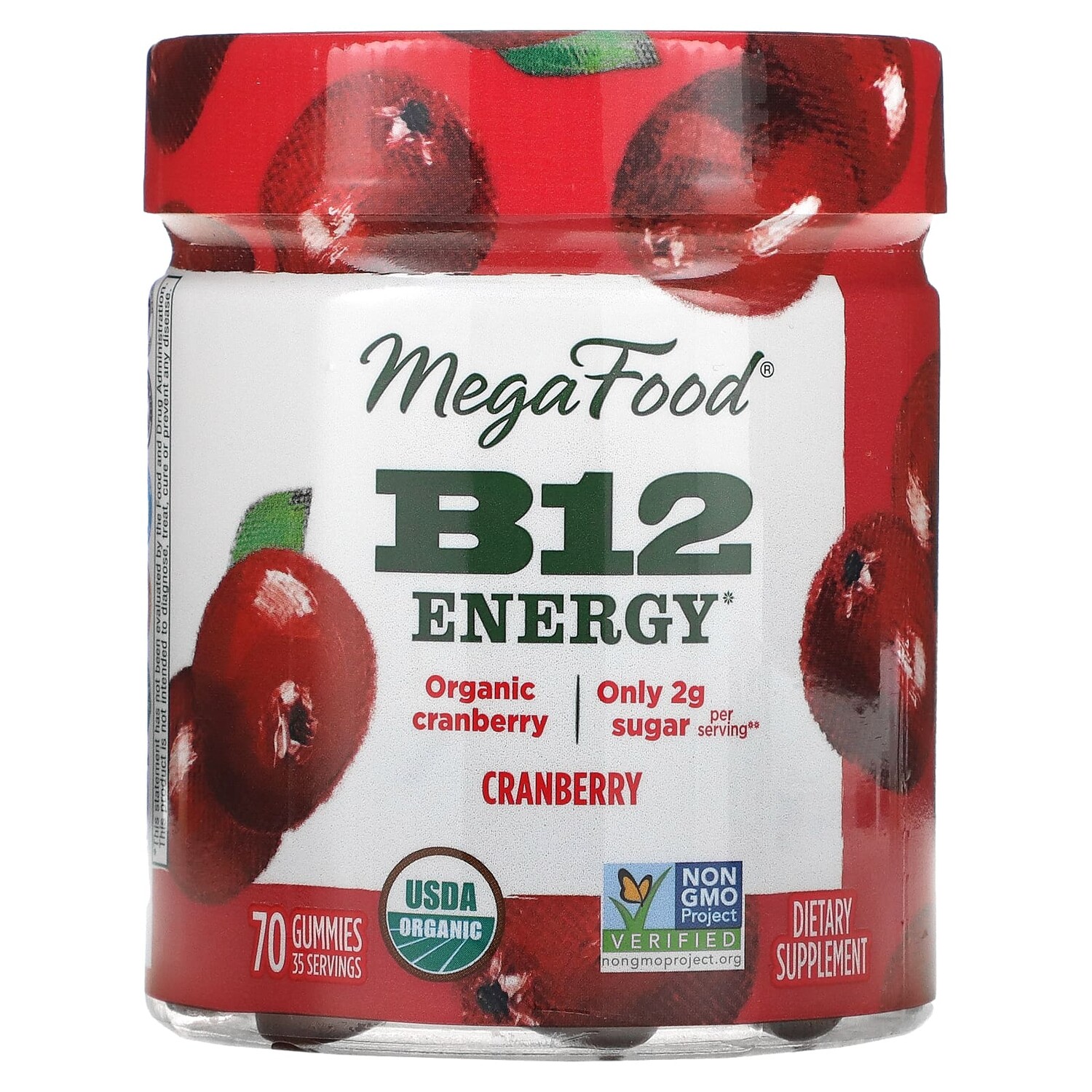 

MegaFood B12 Energy Cranberry 70 Gummies